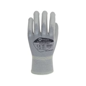 Polyco Polyflex Grey Nylon PU Palm Coated Glove - 880G - Image 2
