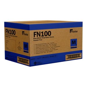 Finite PF Blue Nitrile Powder Free Disposable Glove - FN100 - Image 3