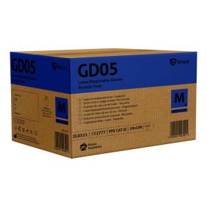 Shield GD05 Natural Latex Powder Free Disposable Glove - GD05 - Image 3