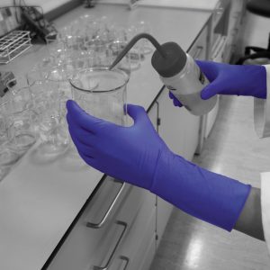 HandSafe GN830 Indigo Long Cuff Nitrile Powder Free Examination Glove - GN830 - Image 4