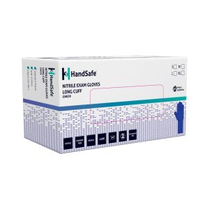 HandSafe GN830 Indigo Long Cuff Nitrile Powder Free Examination Glove - GN830 - Image 2
