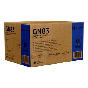 HandSafe GN83 Blue Nitrile Powder Free Examination Glove - GN83 - Image 3