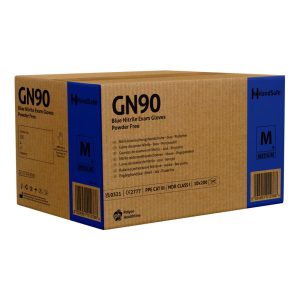 HandSafe GN90 Blue Nitrile Powder Free Examination Glove - GN90 - Image 3
