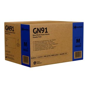 HandSafe GN91 Blue Nitrile Powder Free Examination Glove - GN91 - Image 3