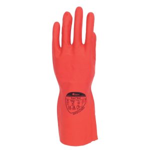 Polyco Pura Red Nitrile Flocklined Glove - 17N - Image 2