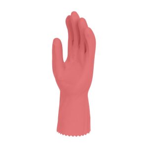 Polyco Optima Pink 30cm Mediumweight Natural Rubber Flock Lined Glove - 22P - Image 3