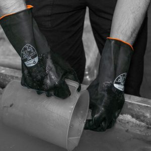 Polyco Jet 31cm Heavy Duty Natural Rubber Flock Lined Glove - 52 - Image 4