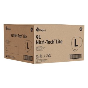 Polyco Nitri‑Tech Lite Unlined Blue Nitrile Synthetic Glove - 91 - Image 6