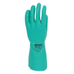 Polyco Nitri‑Tech III Green Flock Lined 33cm Nitrile Rubber Glove - 92 - Image 2