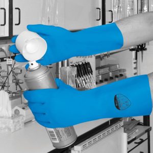 Polyco Nitri‑Tech III Blue Flock Lined 33cm Nitrile Rubber Glove - 94 - Image 4