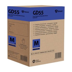 Shield GD55 Clear Embossed Polythene Disposable Glove - GD55 - Image 3