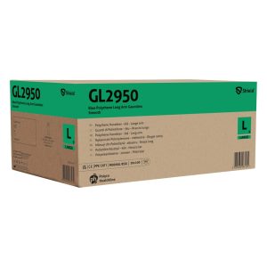 Shield Long Arm Blue Polythene Gauntlets - GL2950 - Image 2