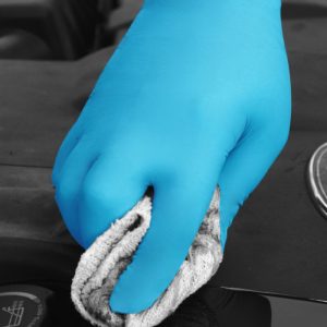 HandSafe GN70 Blue Hybrid Accelerator Free Powder Free Exam Glove - GN70 - Image 4