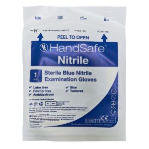HandSafe GS690 Blue Nitrile Powder Free Sterile Examination Glove - GS690 - Image 2