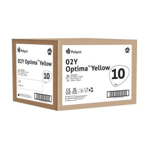 Polyco Optima Yellow 30cm Mediumweight Natural Rubber Flock Lined Glove - 02Y - Image 4