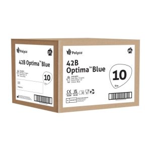 Polyco Optima Blue 30cm Mediumweight Natural Rubber Flock Lined Glove - 42B - Image 4