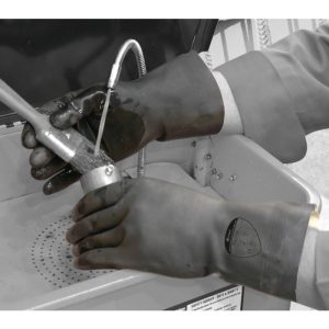 Polyco Maxima 30cm Heavy Duty Flock Lined Natural Rubber Glove - Image 3