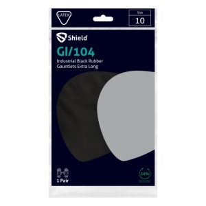 Shield GI/104 Black Latex Rubber Industrial Glove (44cm) - Image 3