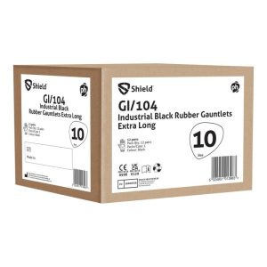 Shield GI/104 Black Latex Rubber Industrial Glove (44cm) - Image 4
