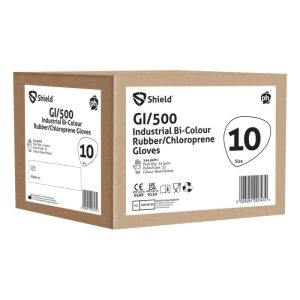 Shield GI/500 (30cm) Blue/Yellow Bi‑polymer Flock Lined Glove - GI/500 - Image 4