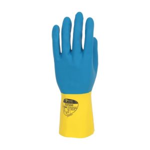 Shield GI/500 (30cm) Blue/Yellow Bi‑polymer Flock Lined Glove - GI/500 - Image 6