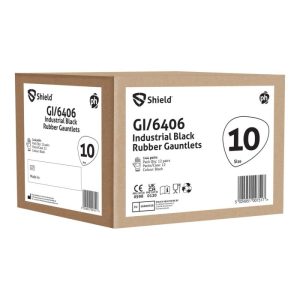 Shield 33cm Industrial Black Rubber Glove - GI/6406 - Image 3
