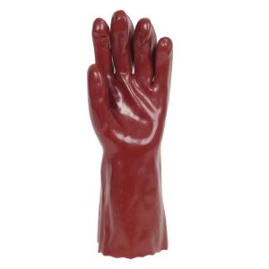 Polyco Polygen Plus (35cm) Red PVC Chemical Resistant Gauntlet - Image 2