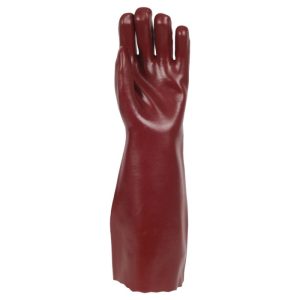 Polyco Polychem (45cm) Heavyweight Red PVC Chemical Resistant Gauntlet - Image 2