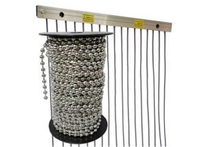 Spacing Of 8cm Conductive Door Curtain Width 2m * Height 1m Diameter 6mm Static Conductive Stainless Steel Bead Curtain - Image 1