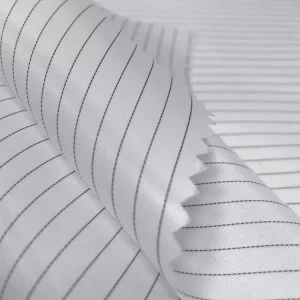 Cleanroom 5mm Stripe ESD Anti-Static Coverall With Hood Velcro Open Front - Image 4