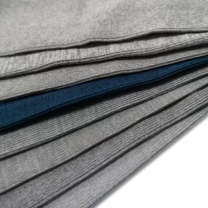 Grey Color Elasticity ESD Anti Static Rib Knitted Cuff Fabric For Cleanroom Work Wear - Image 3