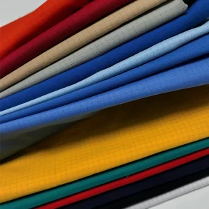 Black 5MM Grid Plain ESD TC Fabric 65% Polyester 33% Cotton 2% Carbon Fiber - Image 6