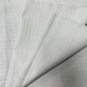 Grey 10mm Stripe Heavyweight ESD Polyester Cotton Fabric 65% Polyester 1% Carbon Fiber - Image 6