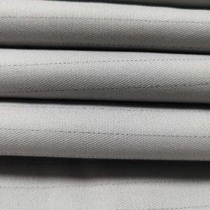Grey 10mm Stripe Heavyweight ESD Polyester Cotton Fabric 65% Polyester 1% Carbon Fiber - Image 3