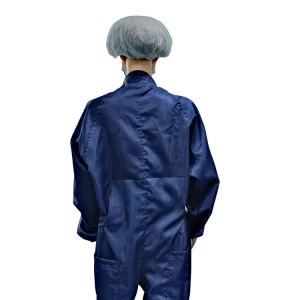 5mm Stripe Waterproof Dark Blue Anti Static ESD Washable Coverall Without Hood - Image 2