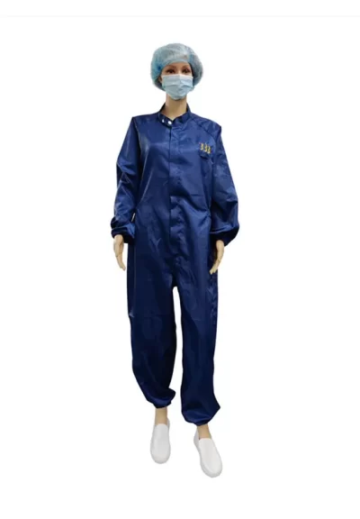 5mm Stripe Waterproof Dark Blue Anti Static ESD Washable Coverall Without Hood - Image 4