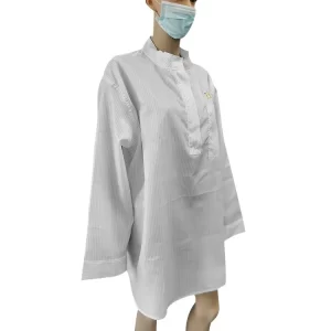 Round Sleeve Pullover Cleanroom Smock Apparels With Reliable Static Dissipation - Image 3