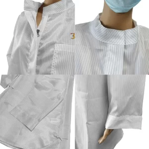 Round Sleeve Pullover Cleanroom Smock Apparels With Reliable Static Dissipation - Image 5