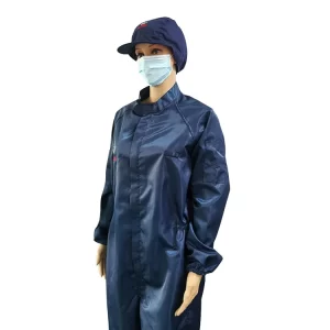 Zipper Closure Mandarin Collar ESD Coverall Suit Compliant To ANSI/ESD S20.20 Standards - Image 4