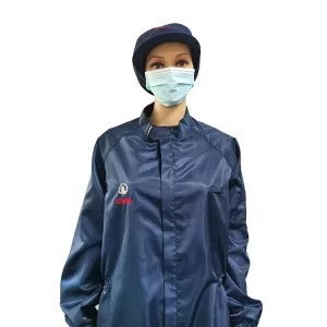 Zipper Closure Mandarin Collar ESD Coverall Suit Compliant To ANSI/ESD S20.20 Standards - Image 3