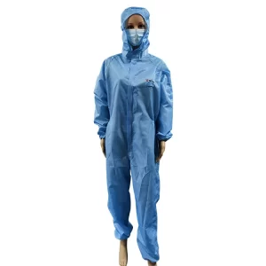 Washable Lightweight Clean Room Anti Static Overall With 99% Polyester 1% Carbon - Image 2