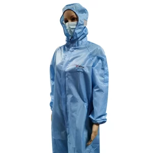 Washable Lightweight Clean Room Anti Static Overall With 99% Polyester 1% Carbon - Image 3