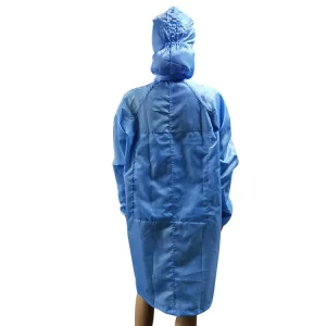 Cleanroom 5mm Stripe ESD Smock Lab Coat Built In Storage Bag - Image 3