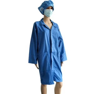 Premium Snap Fastener Cotton Poly Snap Cuff ESD Work Smock for EPA Workshop - Image 2