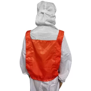 Cleanroom Dust Free ESD High Visibility Safety Vest Conforms To IEC 61340 Standard - Image 3