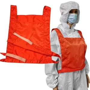 Cleanroom Dust Free ESD High Visibility Safety Vest Conforms To IEC 61340 Standard - Image 1