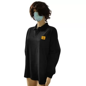 ESD Long Sleeve POLO Shirt With ESD Symbol Meets Garment Standard EN 61340-5-1 - Image 3