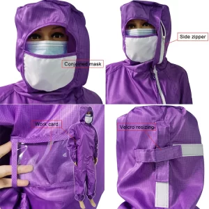 Purple Side Fastener Type 2.5mm Grid Cleanroom For Static Sensitive Environments - Image 4