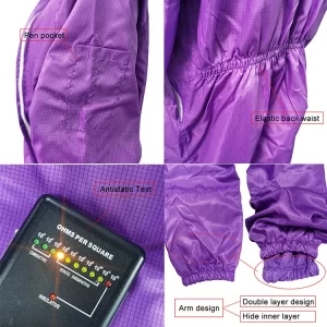 Purple Side Fastener Type 2.5mm Grid Cleanroom For Static Sensitive Environments - Image 5