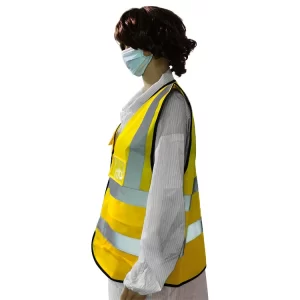 Yellow Flashing Safety High Visibility Vests With Reflective Tapes - Image 3